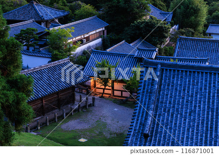 Summer 2024: Evening view of Nigatsudo Hall in Nara; lights begin to come on in the grounds of Todaiji Temple Summer 2024: Evening view of Nigatsudo Hall in Nara; lights begin to come on in the grounds of Todaiji Temple 116871001