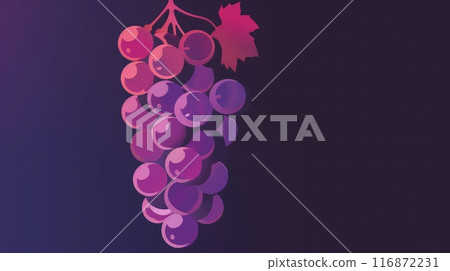 A purple grape with a leaf on top 116872231