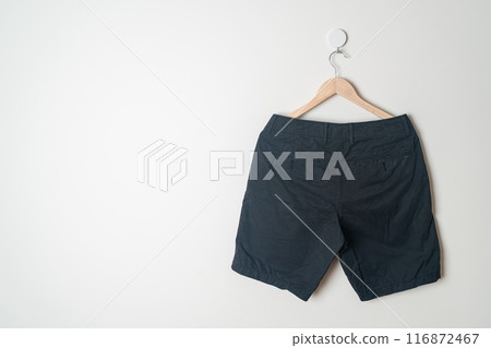 short pants hanging on wall 116872467