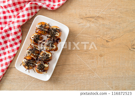 Takoyaki ball dumplings or Octopus balls Takoyaki ball dumplings or Octopus balls 116872523