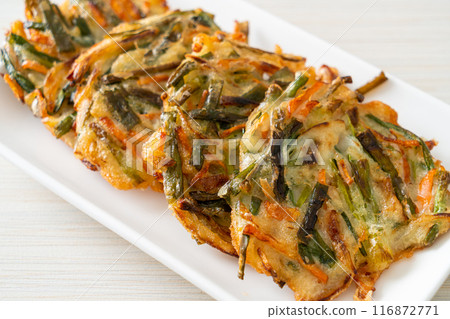 Pajeon or Korean pancake or Korean pizza 116872771