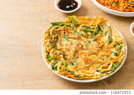 Pajeon or Korean pancake or Korean pizza Pajeon or Korean pancake or Korean pizza 116872855
