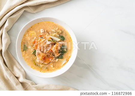 Sukiyaki Soup with Pork in Thai Style Sukiyaki Soup with Pork in Thai Style 116872986