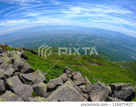 從磐城山頂眺望弘前市景 116873427