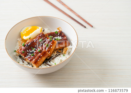 eel rice bowl or unagi rice bowl eel rice bowl or unagi rice bowl 116873579