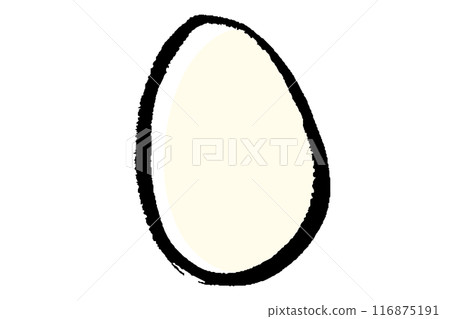 Brush-touch egg illustration Brush-touch egg illustration 116875191