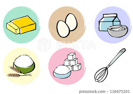 刷塗糖果製作原料插圖集 刷塗糖果製作原料插圖集 116875201