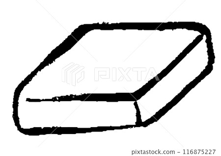 用刷子觸摸黃油的單色線條畫插圖 116875227