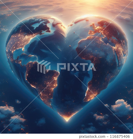 Love Earth theme (Earth day) with Generative AI. 116875406