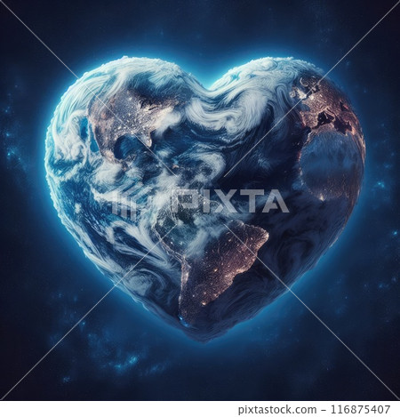 Love Earth theme (Earth day) with Generative AI. 116875407