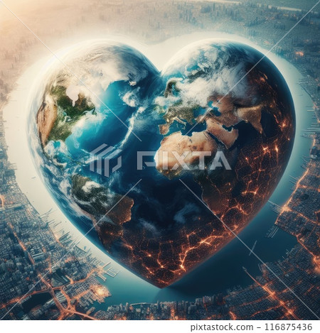 Love Earth theme (Earth day) with Generative AI. 116875436