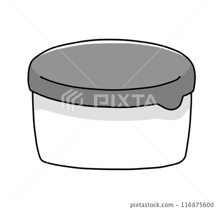 A simple round Tupperware with a solid color 116875600