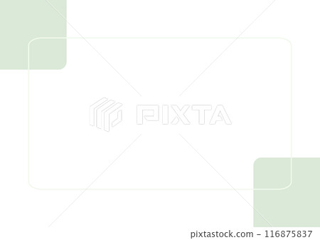 Green square patterned frame background 116875837