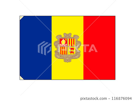 Andorra flag with eyelets 116876094