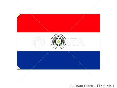 Paraguay flag with eyelets Paraguay flag with eyelets 116876103