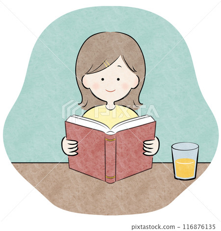 Reading girl juice 116876135