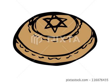 Vector drawing. Jewish clothing yarmulke 116876435