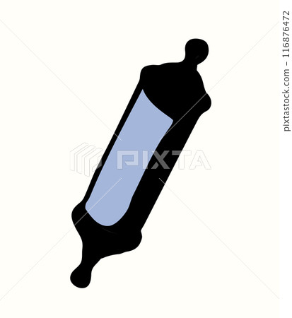 Vector drawing. Jewish box with torah. Mezuzah 116876472