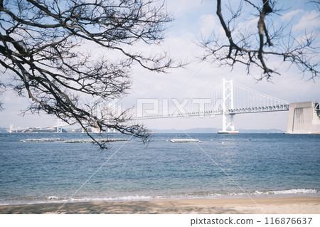 Scenery from Nakanda Beach on Shamijima Island in Sakaide City, Kagawa Prefecture Scenery from Nakanda Beach on Shamijima Island in Sakaide City, Kagawa Prefecture 116876637