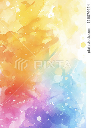 Rainbow watercolor texture background AI image 116876654