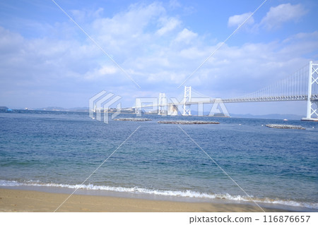 香川縣坂出市薩美島那坎達海灘的風景 116876657