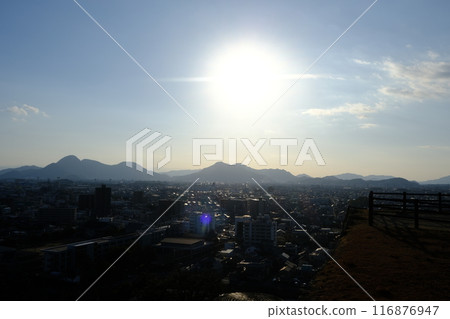 冬季從丸龜城看到的街景素材 冬季從丸龜城看到的街景素材 116876947
