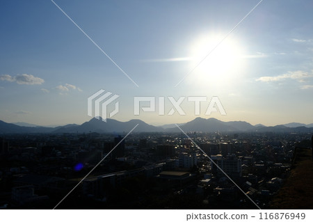 冬季從丸龜城看到的街景素材 冬季從丸龜城看到的街景素材 116876949