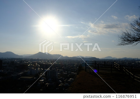 冬季從丸龜城看到的街景素材 冬季從丸龜城看到的街景素材 116876951