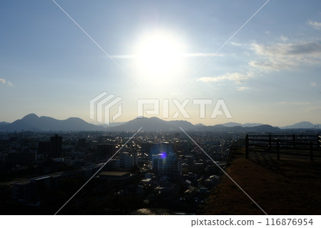 冬季從丸龜城看到的街景素材 冬季從丸龜城看到的街景素材 116876954