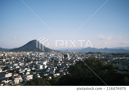 冬季從丸龜城看到的街景素材 冬季從丸龜城看到的街景素材 116876970