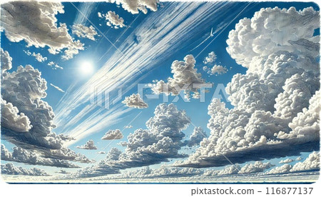 美麗的雲彩被太陽照亮 116877137