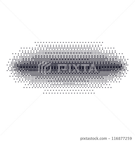 Gradient dot shadow effect with grainy texture. Halftone circles and noise. Flat vector illustration isolated on white background. Gradient dot shadow effect with grainy texture. Halftone circles and noise. Flat vector illustration isolated on white background. 116877259