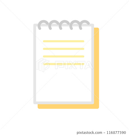 Memo pad, notebook, illustration Memo pad, notebook, illustration 116877390