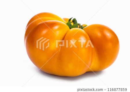 homemade tomatoes on a white background, close-up 116877859
