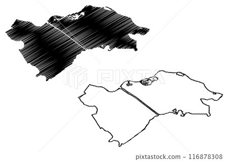 Buren municipality (Kingdom of the Netherlands, Holland, Gelderland or Guelders province) map vector illustration, scribble sketch Buren map Buren municipality (Kingdom of the Netherlands, Holland, Gelderland or Guelders province) map vector illustration, scribble sketch Buren map 116878308