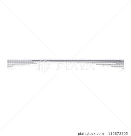 Gradient shadow with grainy noise and stipple effect. lines with dot and grit texture. Drop shadow with shaded edges. Flat vector illustration isolated on white background. 116878505