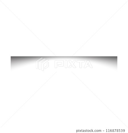 Realistic shadow box effect with light and shade. square shadow on paper transparent. Flat vector illustration on white background. 116878539