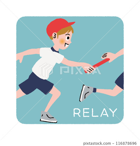 運動會_接力_佈局_接力棒_小學生 運動會_接力_佈局_接力棒_小學生 116878696