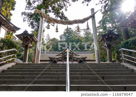 Worship hall: Ogami Shrine, also known as Miwa Myojin, said to be the oldest in Japan (Sakurai City, Nara Prefecture) Worship hall: Ogami Shrine, also known as Miwa Myojin, said to be the oldest in Japan (Sakurai City, Nara Prefecture) 116879047