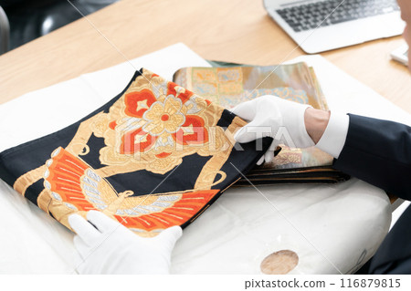 Man assessing recycling purchase 116879815