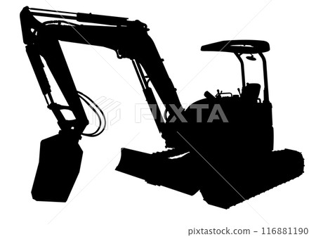 Vehicle Excavator Silhouette 116881190