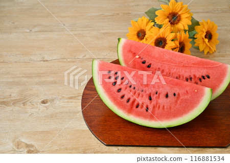 Summer watermelon, watermelon, fruit, a symbol of summer. Summer watermelon, watermelon, fruit, a symbol of summer. 116881534