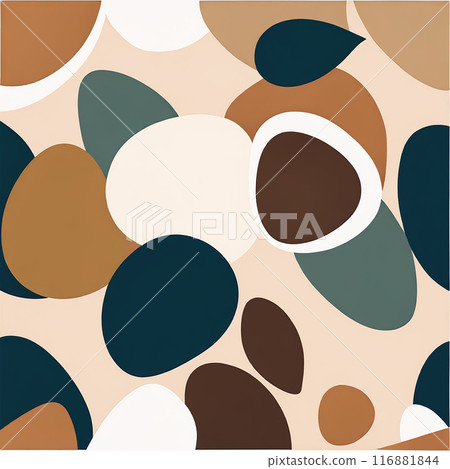 Boho abstract background, boho shapes, aesthetic, background concept design for web banner and mockup for advertising. 116881844