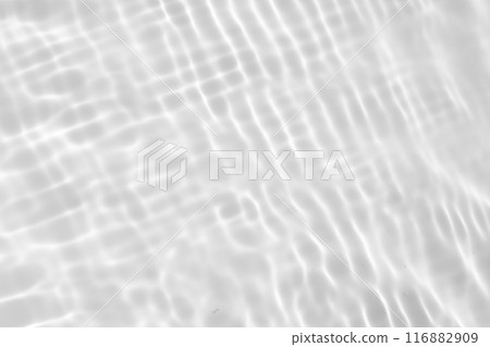 Abstract white transparent water shadow surface texture natural ripple background 116882909