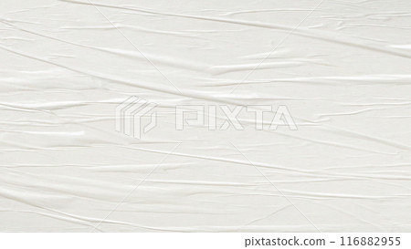 White blank crumpled and creased paper poster texture background White blank crumpled and creased paper poster texture background 116882955