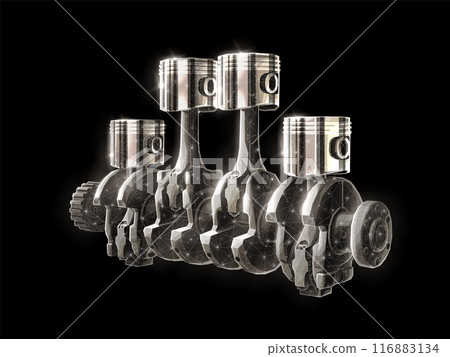 Engine pistons. Car parts, Motor mechanism, Parts shop, Automotive industry 116883134