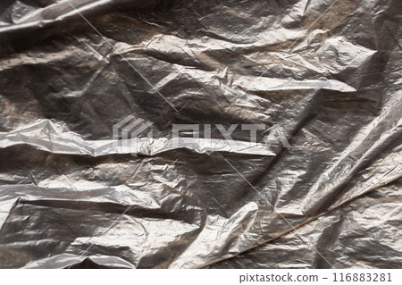 Black plastic bag texture background 116883281
