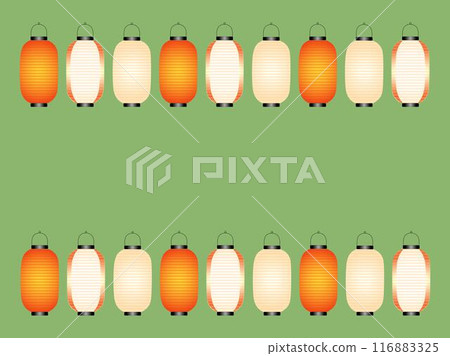彩色長燈籠插圖背景框架水平 116883325