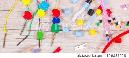 Accessories used to play or learn at school and preschool 116883628