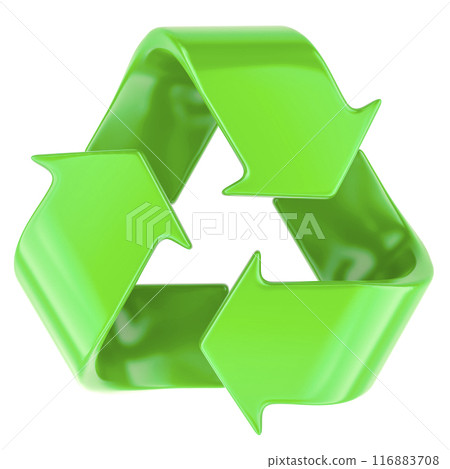 Recycling symbol, 3D rendering Recycling symbol, 3D rendering 116883708